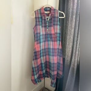 Anthropologie - Isabella Sinclair sleeveless plaid shirt dress (size XS)